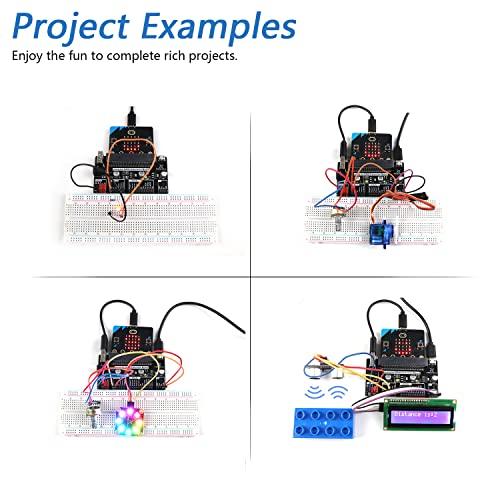 FREENOVE Freenove Ultimate Starter Kit for BBC Micro:bit (V2 Included), 316-Page Detailed Tutorial, 225 Items, 44 Projects, Blocks and Python Code