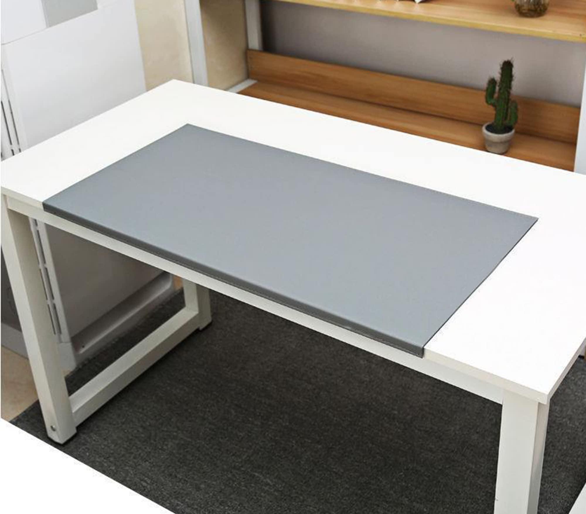 ZOCIS Waterproof Leather Desk Pad with Edge Protector, Premium Extended Desk Mouse Mat for Home Office Accessories, Large Office Desk Pad Protector Desk Writing Pad,60x30cm,Gray