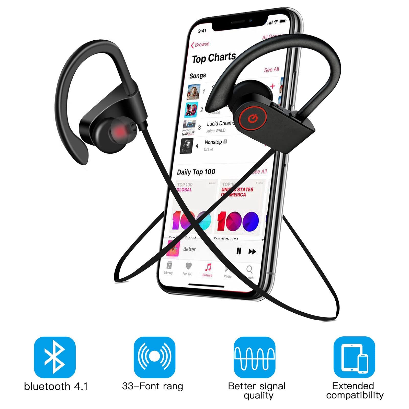 kkTrades Wireless Waterproof Bluetooth Ear Buds Stereo Headphones in Ear Sports Headset