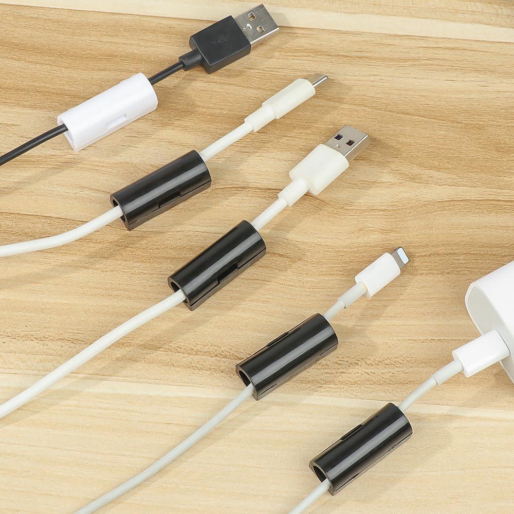 GRFIT Cable Organizer Box Desktop Tidy Wire Organizer Cable Protection Data Cable Holder Wire Hiding Cover Cable Management Cable Storage Box Cable Management Box (Color : S-Black)