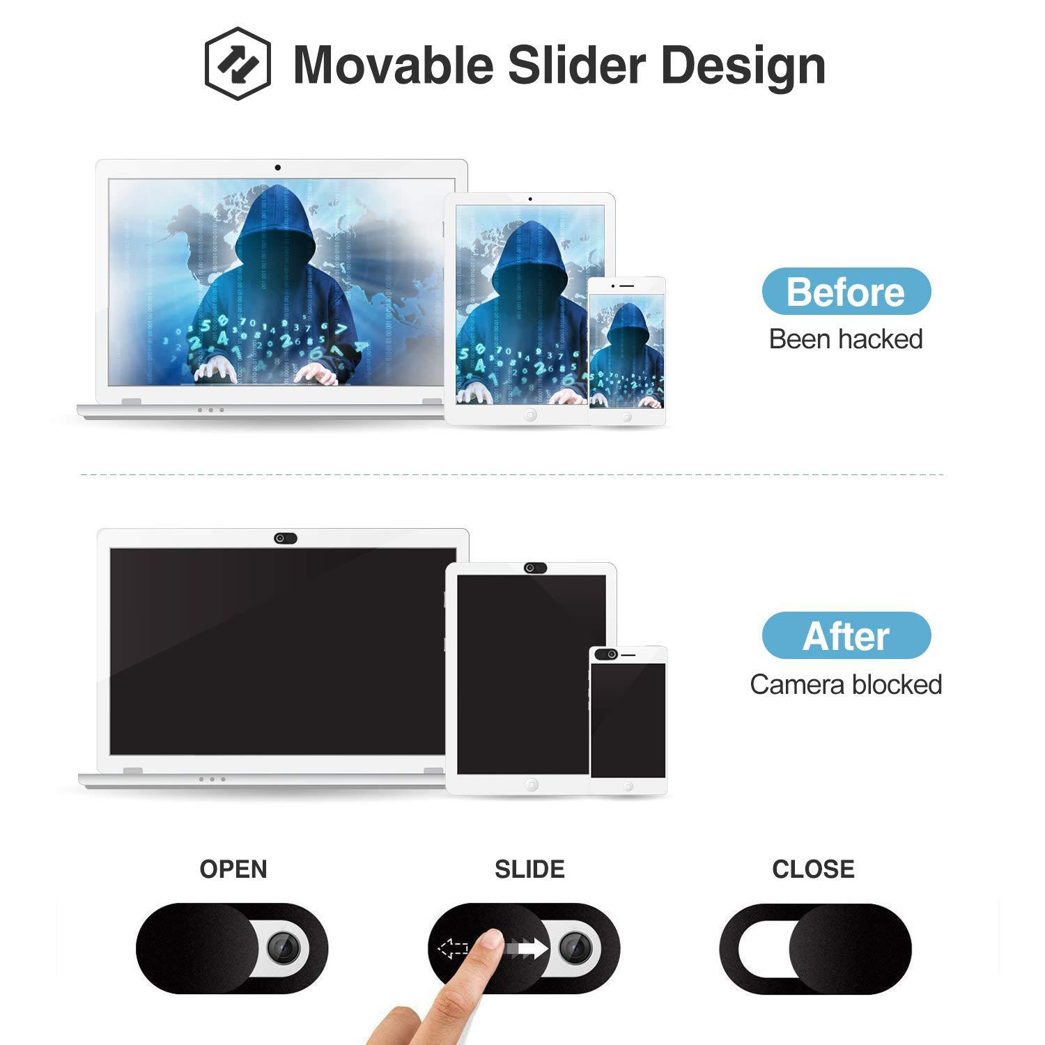 ProCase ProCase Screen Cleaning Pad Cloth Wipes for Touch Screen Devices Bundle with 6 Pack Webcam Cover Slide for Laptop Phone