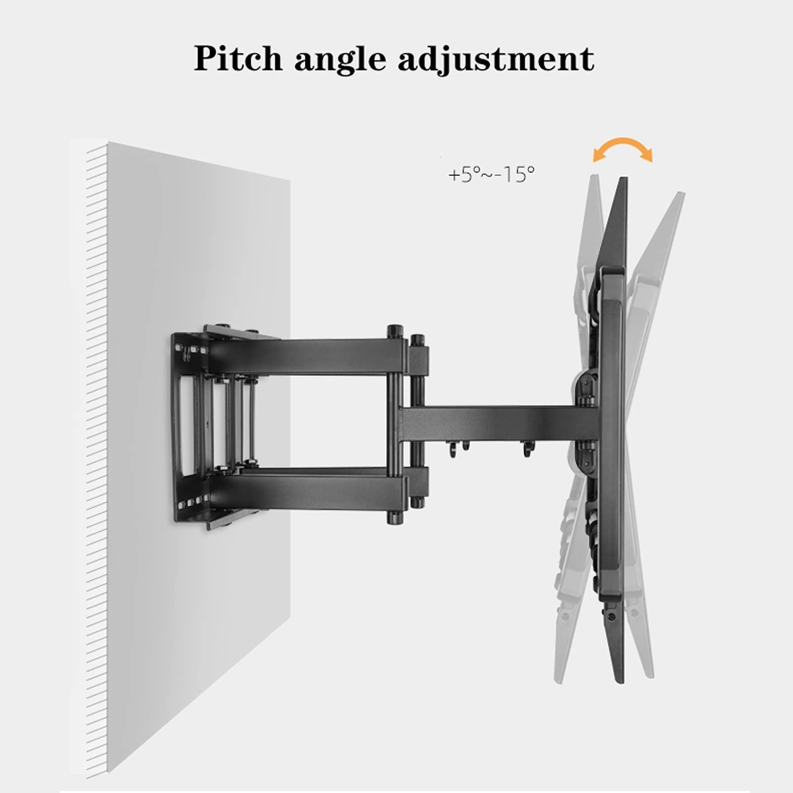 QTBH TV Mounts Universal TV Stand Wall-mounted TV Bracket Full Motion Articulating Arms Extension Tilt Rotation TV Bracket Heavy-duty Steel TV Bracket, Max VESA 900x600mm Up to 176lbs TV Stand TV wall moun