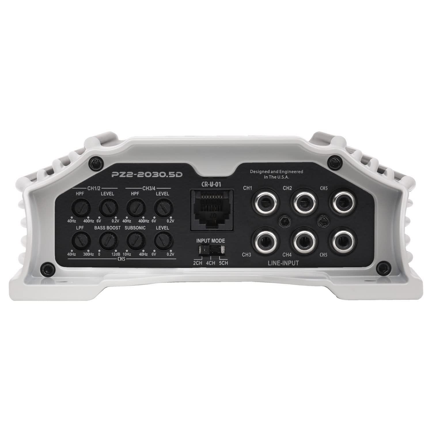 Crunch Crunch PZ2-2030.5D POWERZONE 2000 Watt Mono Amplifier, 5-Channel Car Audio Amplifier, Bass Remote Included