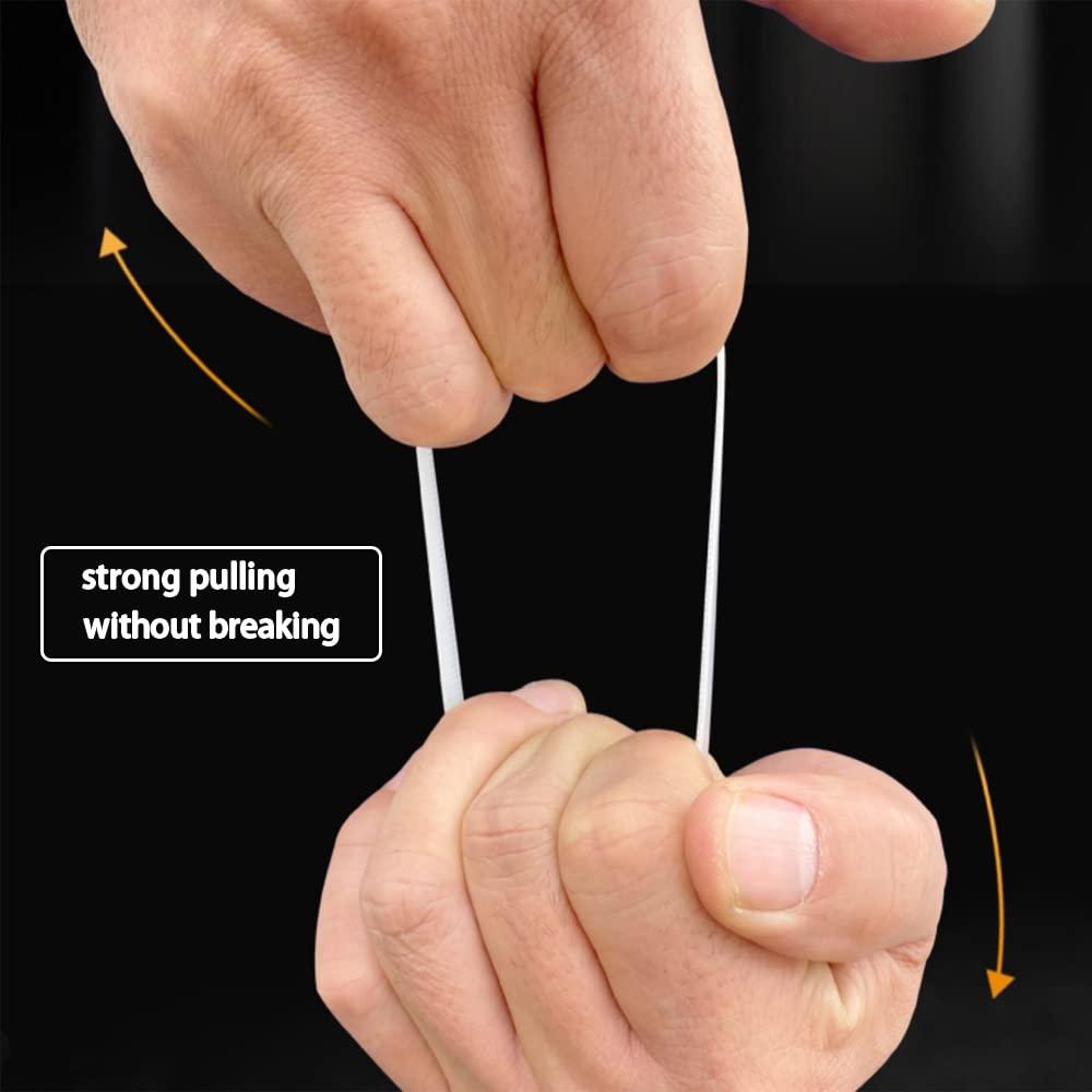 Heyiarbeit Heyiarbeit 6 Inch Zip ties White Plastic Cable Tie Nylon Cable Wire Ties Self-Locking Tie Wraps 100Pcs