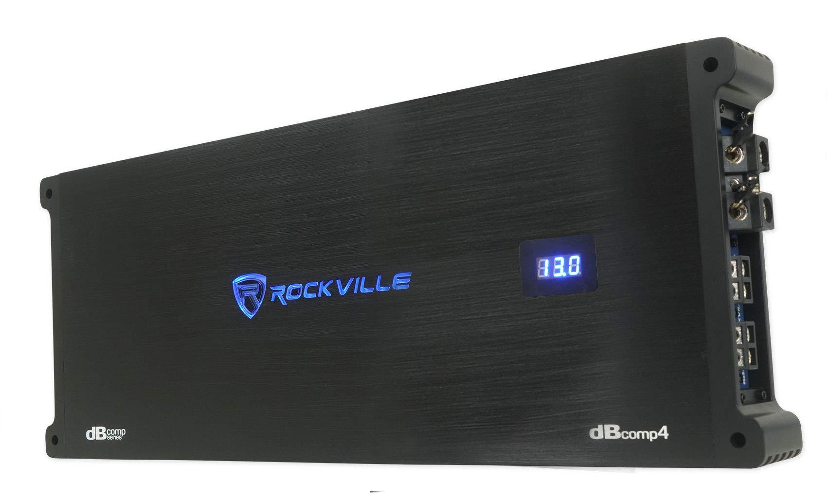 Rockville Rockville dBcomp4 Competition 3000W Mono 1-Ohm Car Amplifier, Dyno-Certified, MOSFET, Adjustable Crossover, Remote Sub Control, Perfect for Car Audio