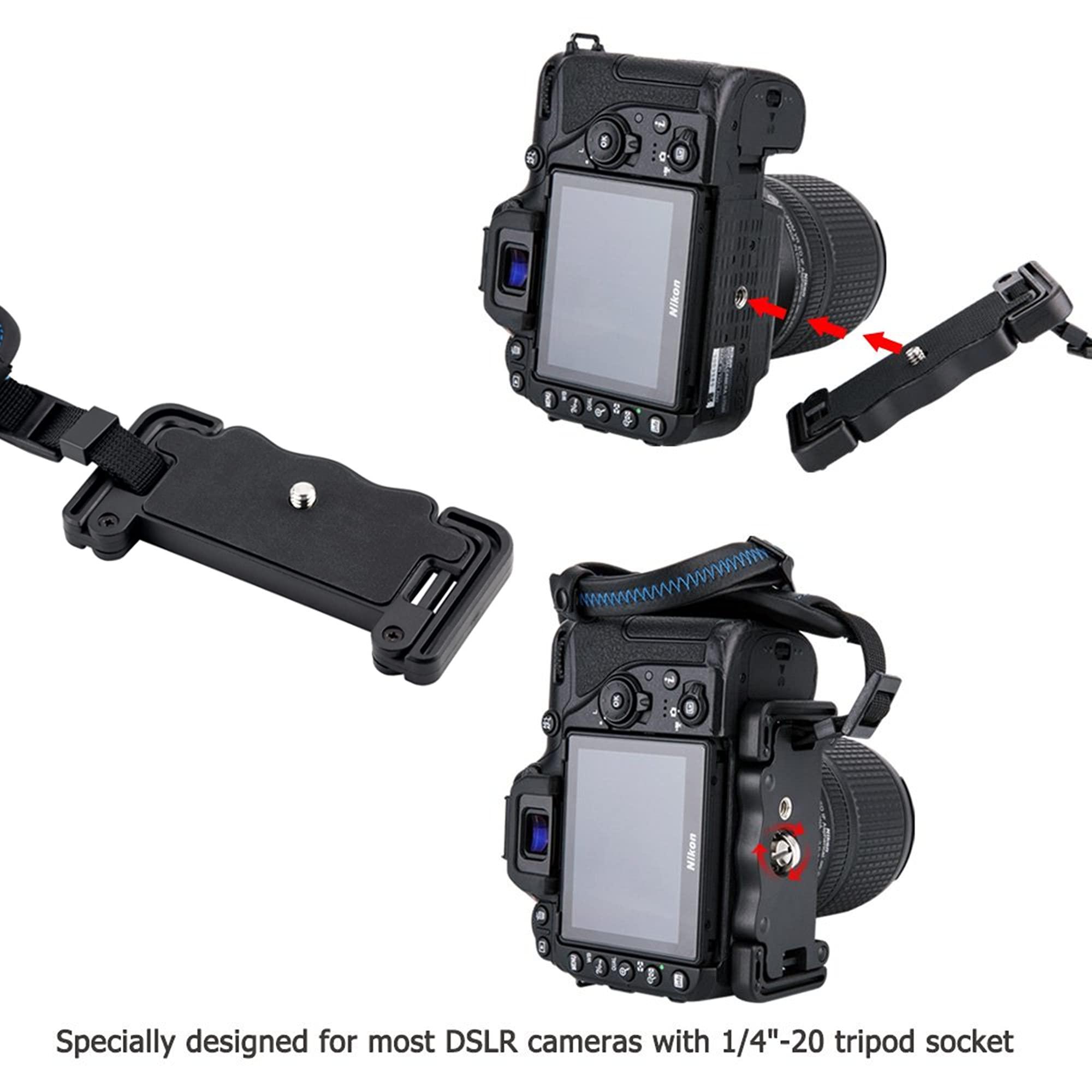 JJC JJC L Size Camera Hand Strap Grip Wrist Strap With Standing U Plate for Canon EOS 5DM4 5DM3 5DM2 5D 5Ds R 6DM2 6D 7DM2 7D 90D 80D 77D 70D SX70 SX60 Nikon Z50II D780 D850 D500 D750 D750 D810 D7500 P950