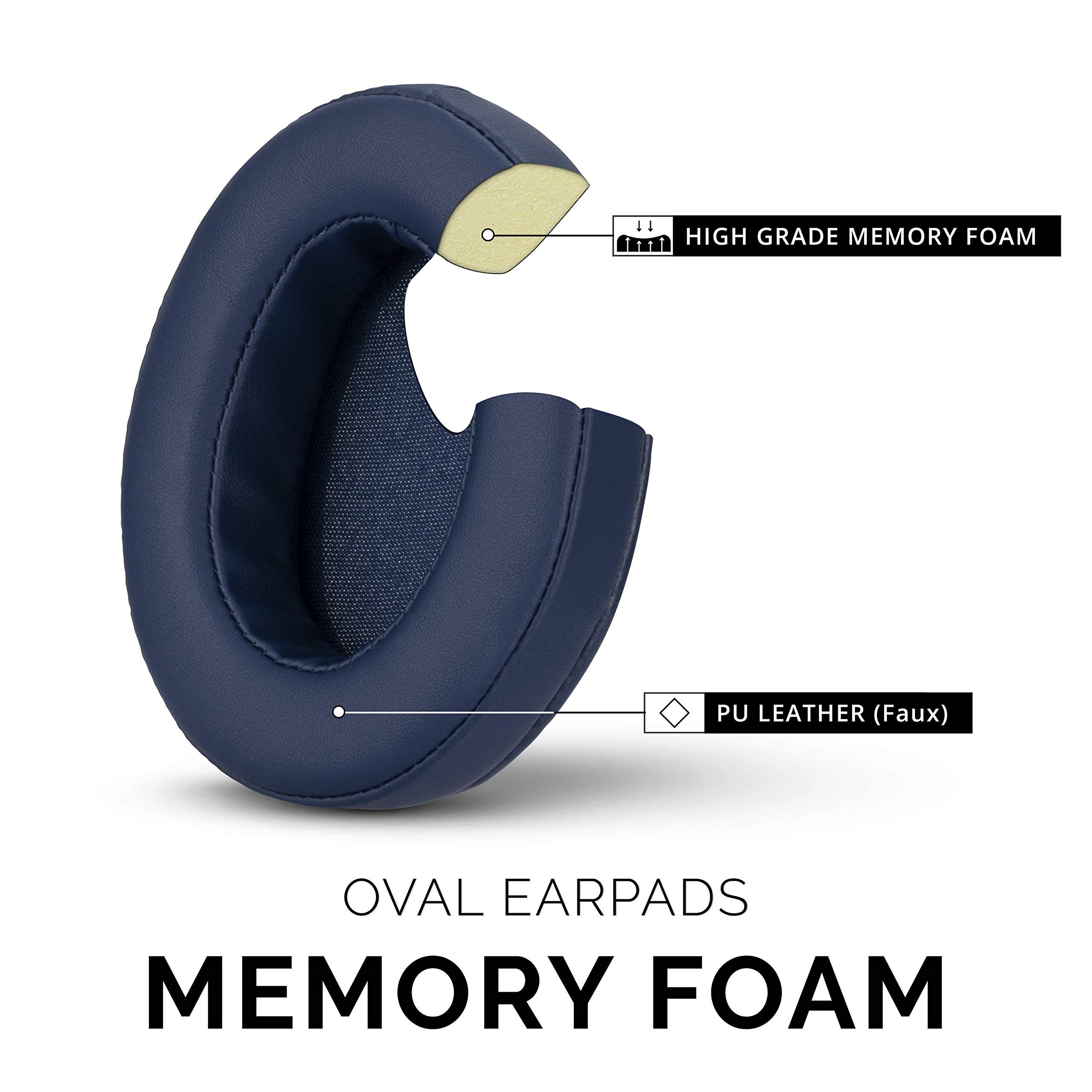 BRAINWAVZ Brainwavz Replacement Memory Foam Earpads for Large Over the Ear Headphones, Dark Blue