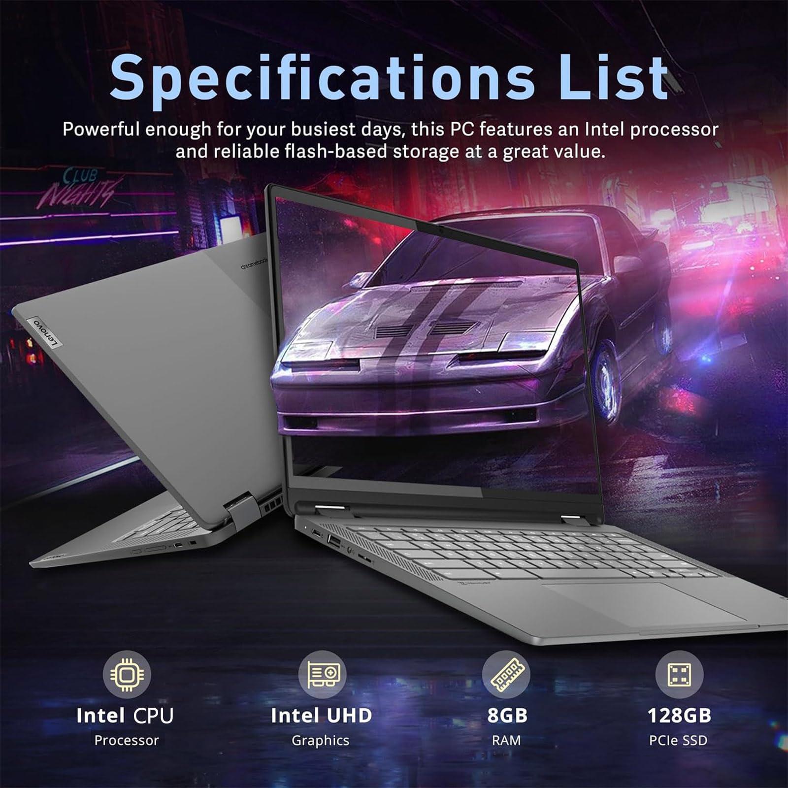 Lenovo Lenovo IdeaPad Flex 3i Chromebook Touchscreen Laptop Flip - 15.6 FHD IPS Display 2 in 1 - Intel Pentium Silver N6000-8GB RAM - 256GB Storage - Wi-Fi 6 - USB C - Google Chrome - Tablet