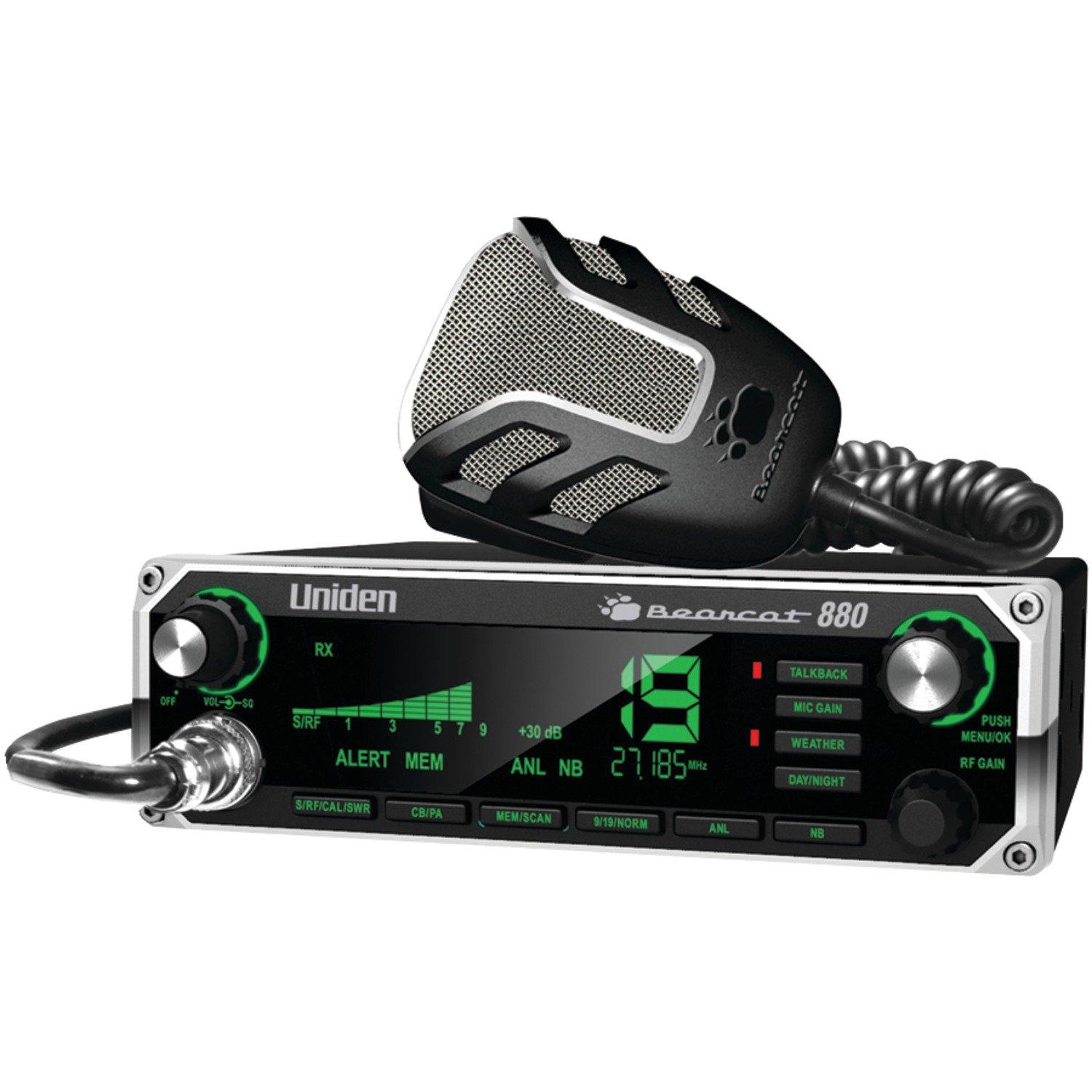 Uniden Uniden Bearcat 880 CB Radio with 40 Channels and Large Easy-to-Read 7-Color LCD Display with Backlighting & TruckSpec TS-18CC 18\' RG-58A/U Coaxial Cable with Pl-259 Connectors