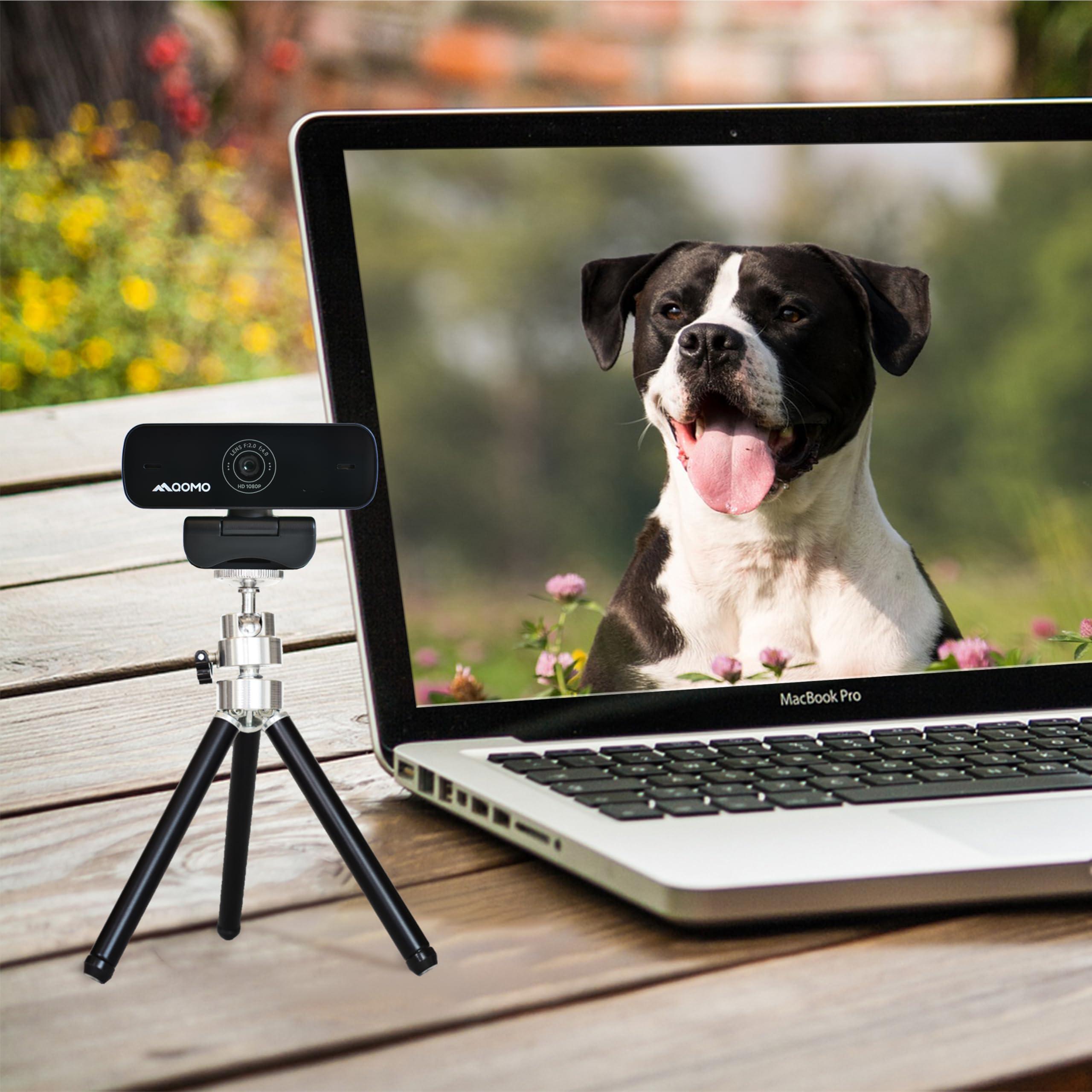 QOMO Mini Desktop Tripod with Extendable Legs for Webcams360 Ball Head Portable Selfie Stick Handle Grip Desktop Webcam Vlog Travel Tripod