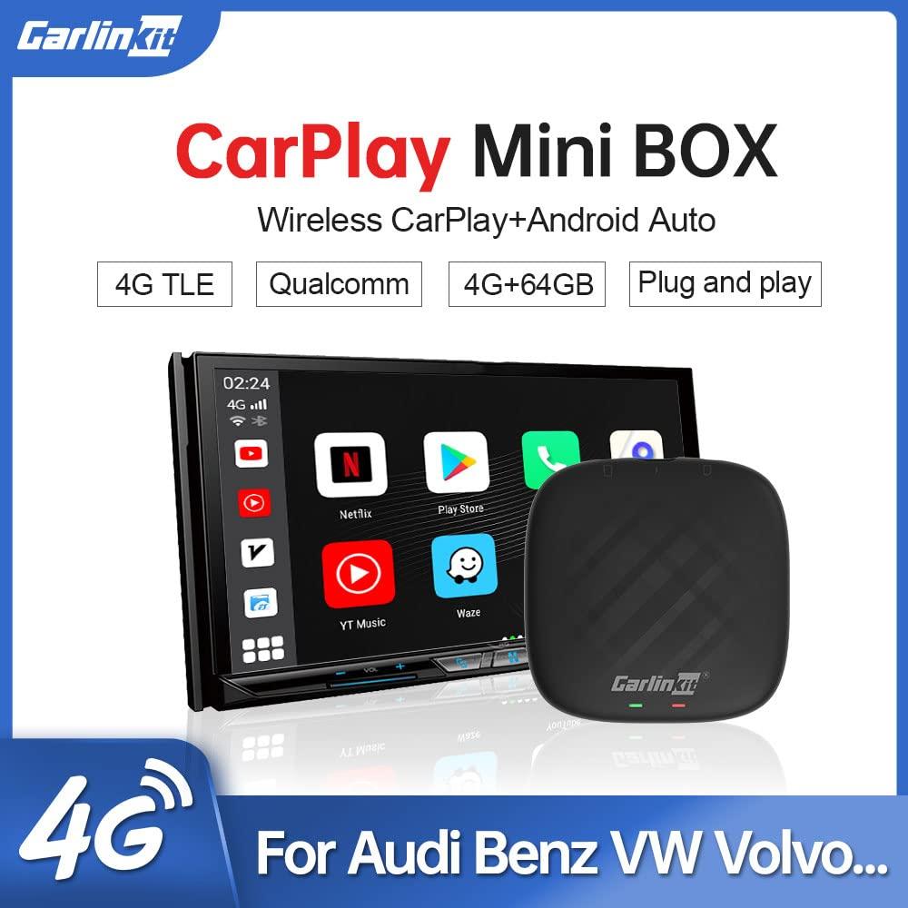 N\\\\A Ai Box Wireless CarPlay & Android Auto Adapter with 4GB+64GB, 8 Core, Configure Android System, Support SIM&TF Card,with Google/Apple Assistant, Plug and Play, Only Supports Wired carplay Models