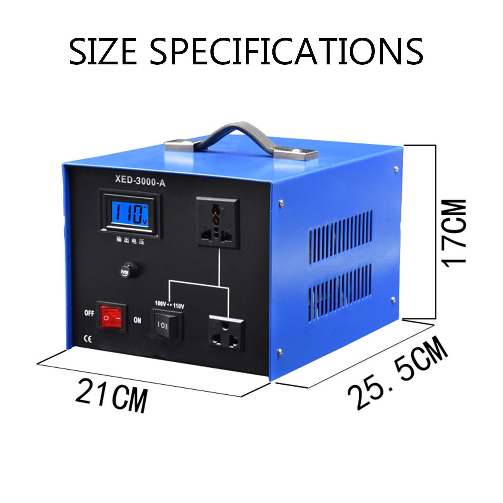 DirectNine Basics Voltage Converter Transformer,Power Converter Heavy Duty Step Down Voltage 220v to 110/100v Converter Household Appliances Power Conversion,Blue,2000W