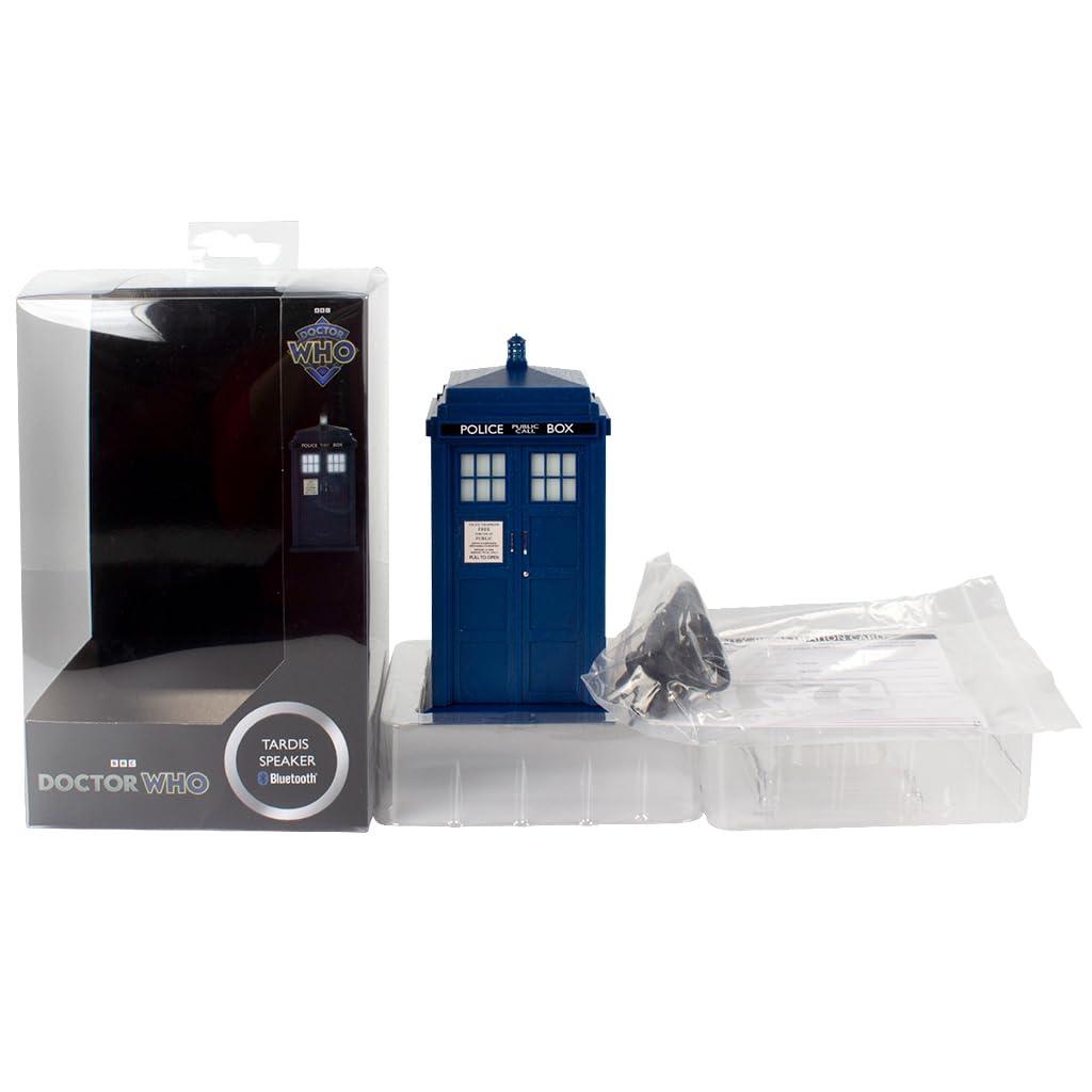 FAMETEK FAMETEK Doctor Who Tardis Bluetooth Speaker. Plays Music, Lights Up, Detailed Tardis Sounds Effects | Best Doctor Who Gifts. Doctor Who Collectibles