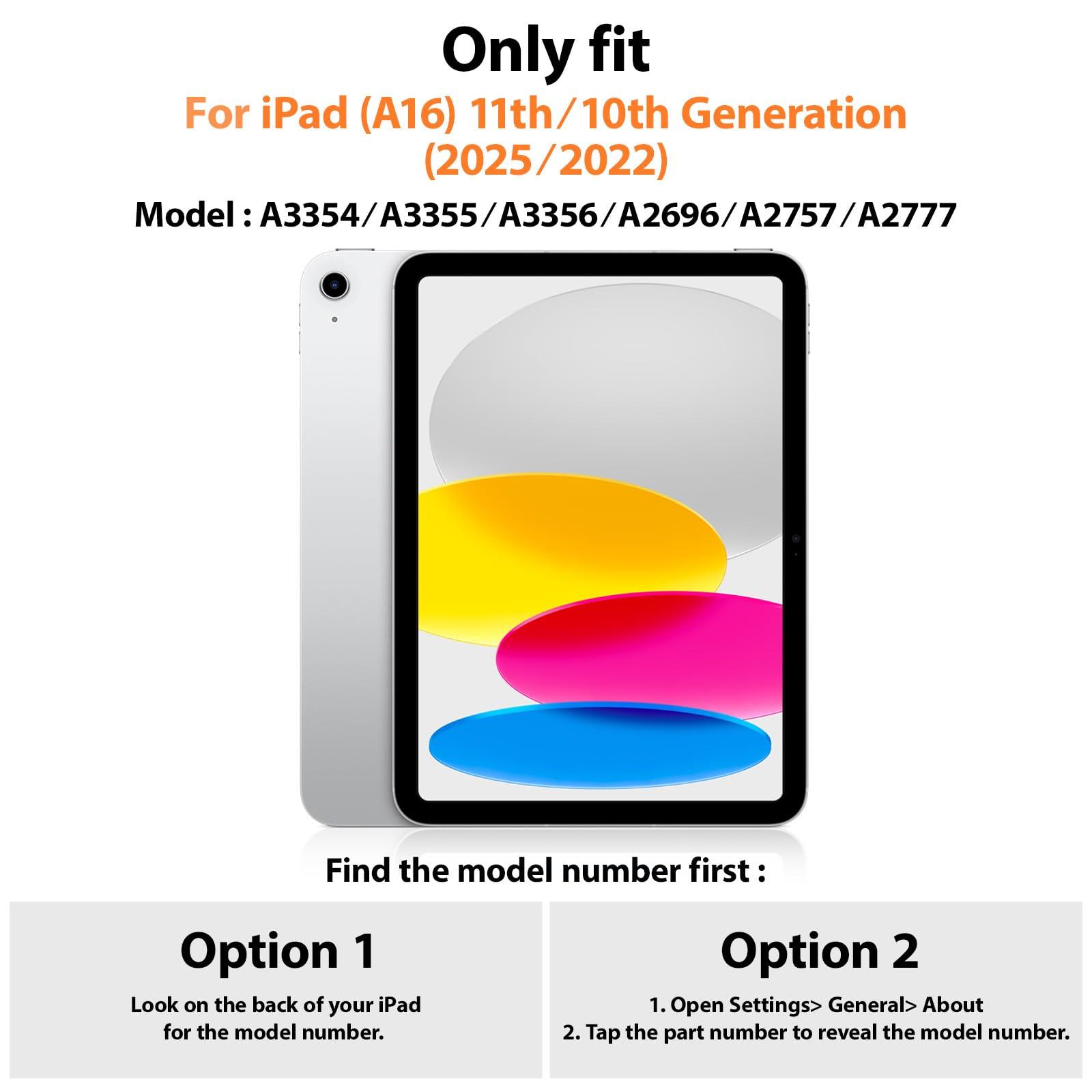 SEYMAC SEYMAC Case for iPad (A16) 11th/10th Generation 2025/2022 (11/10.9), Sturdy Heavy Duty Full-Body Shockproof Protective Case with Screen Protector, Rotating Stand, Hand/Shoulder Strap, Black/Green