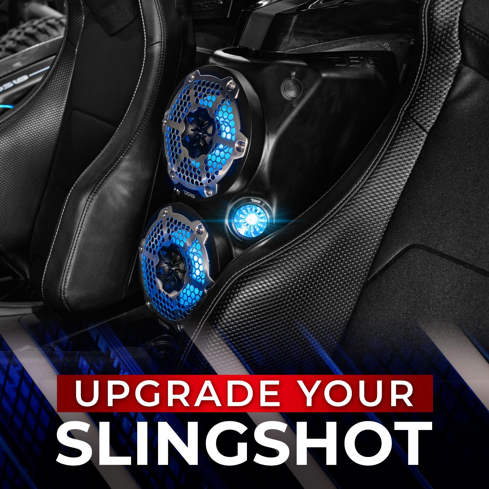 DS18 DS18 SLG-WFCC66 Polaris Slingshot Waterfall Center Console for 2 X 6.5 Speakers & 2 X 2.28 Bullet Tweeter - Waterproof Center Console for Slingshot Models 2015-Current - Speakers Not Included