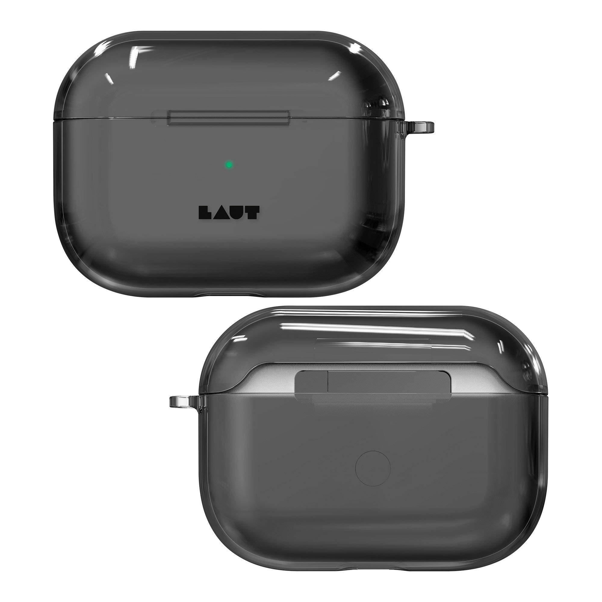 LAUT LAUT | Crystal X for AirPods Pro | Crystal Clear | Anti-Scratch | Carabiner Included Crystal Black