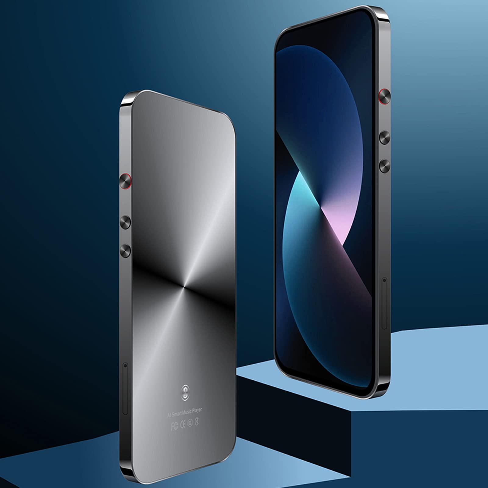 Dpofirs MP3 Player with Bluetooth and , 4 MP4 MP3 Player, Portable HiFi Sound Digital Audio Player with Speaker, Digital Music Player Gifts, 2GB+16GB (Black)