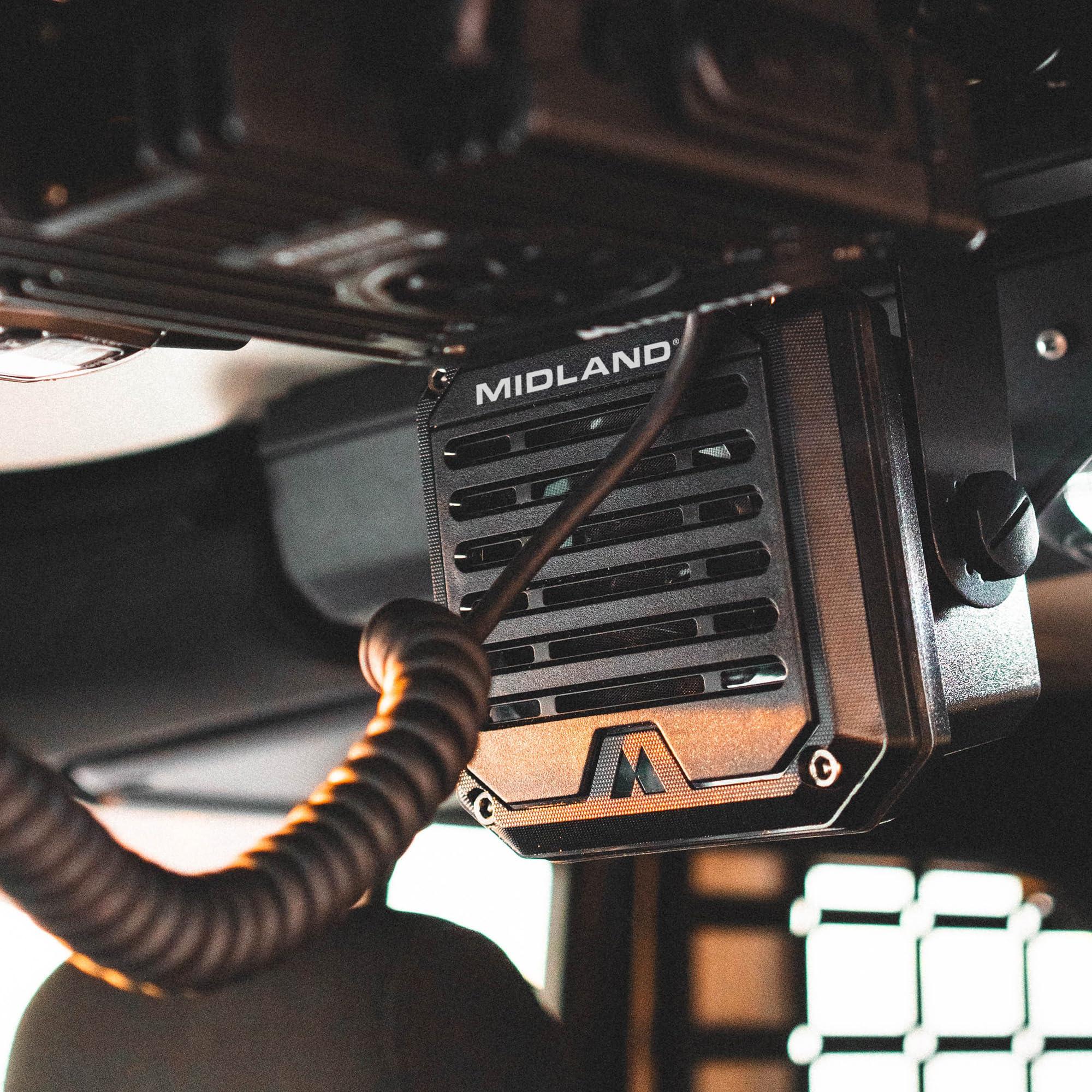 Midland Midland SPK200 - Amplified External Speaker with AI Noise Cancellation, 20 Watts of Power, 8 OHMS Dynamic Sound, IP67 Waterproof (Ultimate)