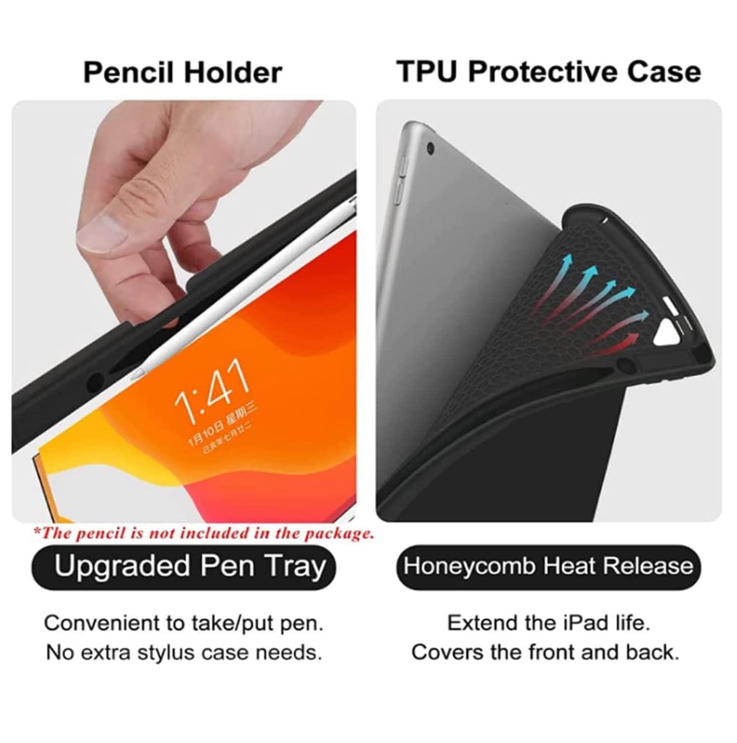 QYiiD QYiiD iPad Mini Touchpad Keyboard Case Compatible with iPad Mini 5/4/3/2/1, Magnetically Detachable Backlit Keyboard, Smart Folio with Pencil Holder for iPad Mini 5/Mini 4, Pink