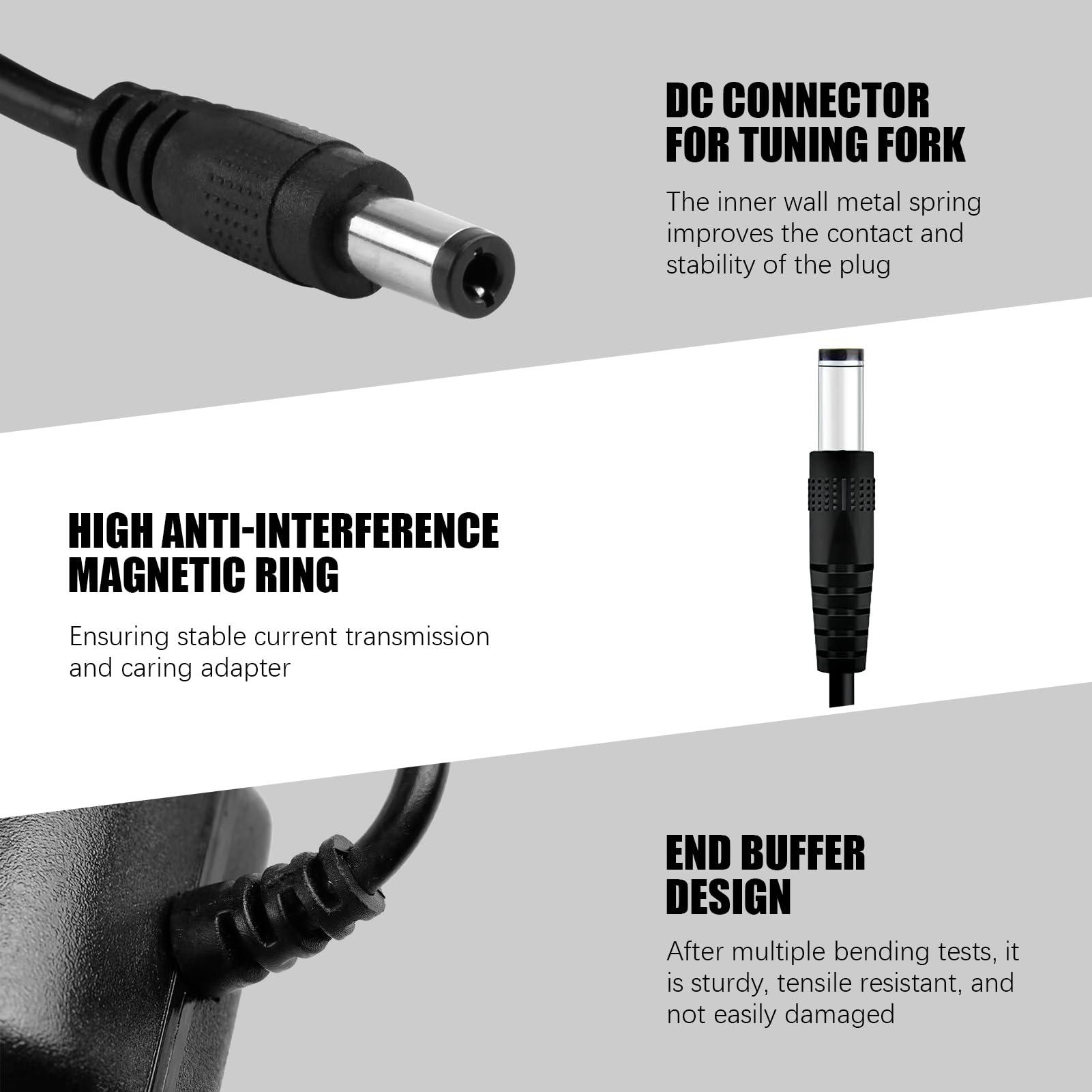 Duoxiate 12V 3A Power Adapter, AC 100-240V to DC 12V Power Supply UK Plug, Compatible with LED Strip Lights, Security Camera, Router, Audio, ADSL Cats, 5.5mm x 2.5mm Jack, Wall Charger for Home and Office Use