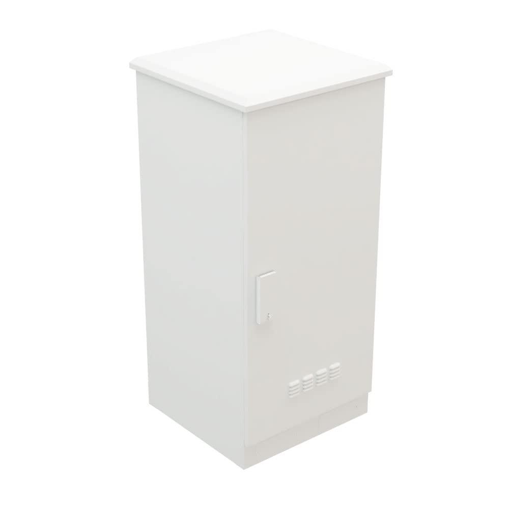 NavePoint NavePoint Floor Mount Outdoor Network Cabinet, 26U, Fans with Temperature Control, White, IP66-Rated