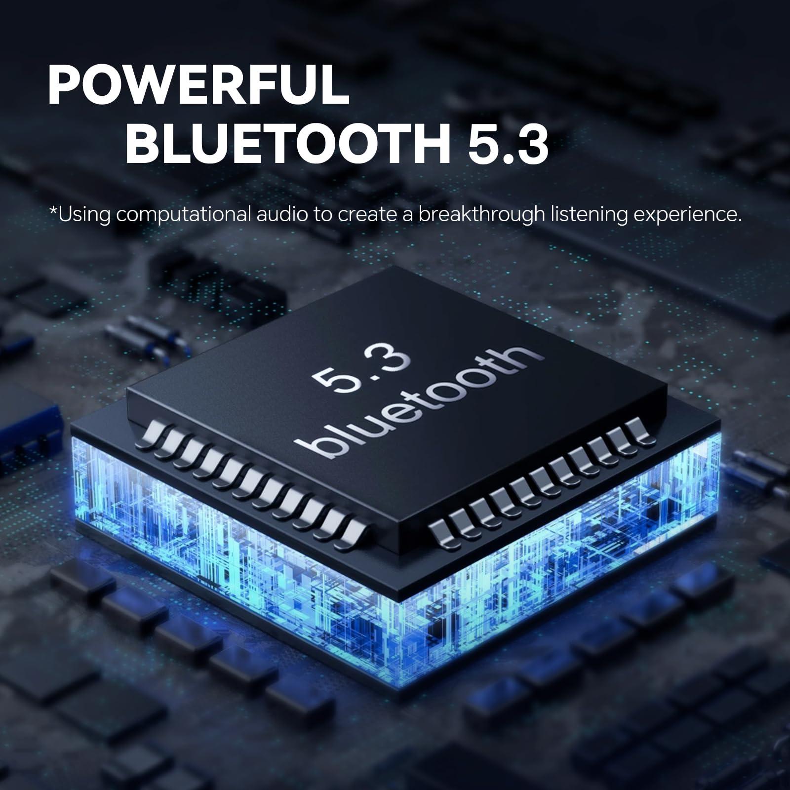 TONEMAC TONEMAC H2 Wireless Headphones,Over Ear Bluetooth Headphones,50H Playtime,Wireless Headset with Mic,Foldable Lightweight Bluetooth Headset with Deep Bass,HiFi Stereo Sound for Travel Work Smartphone