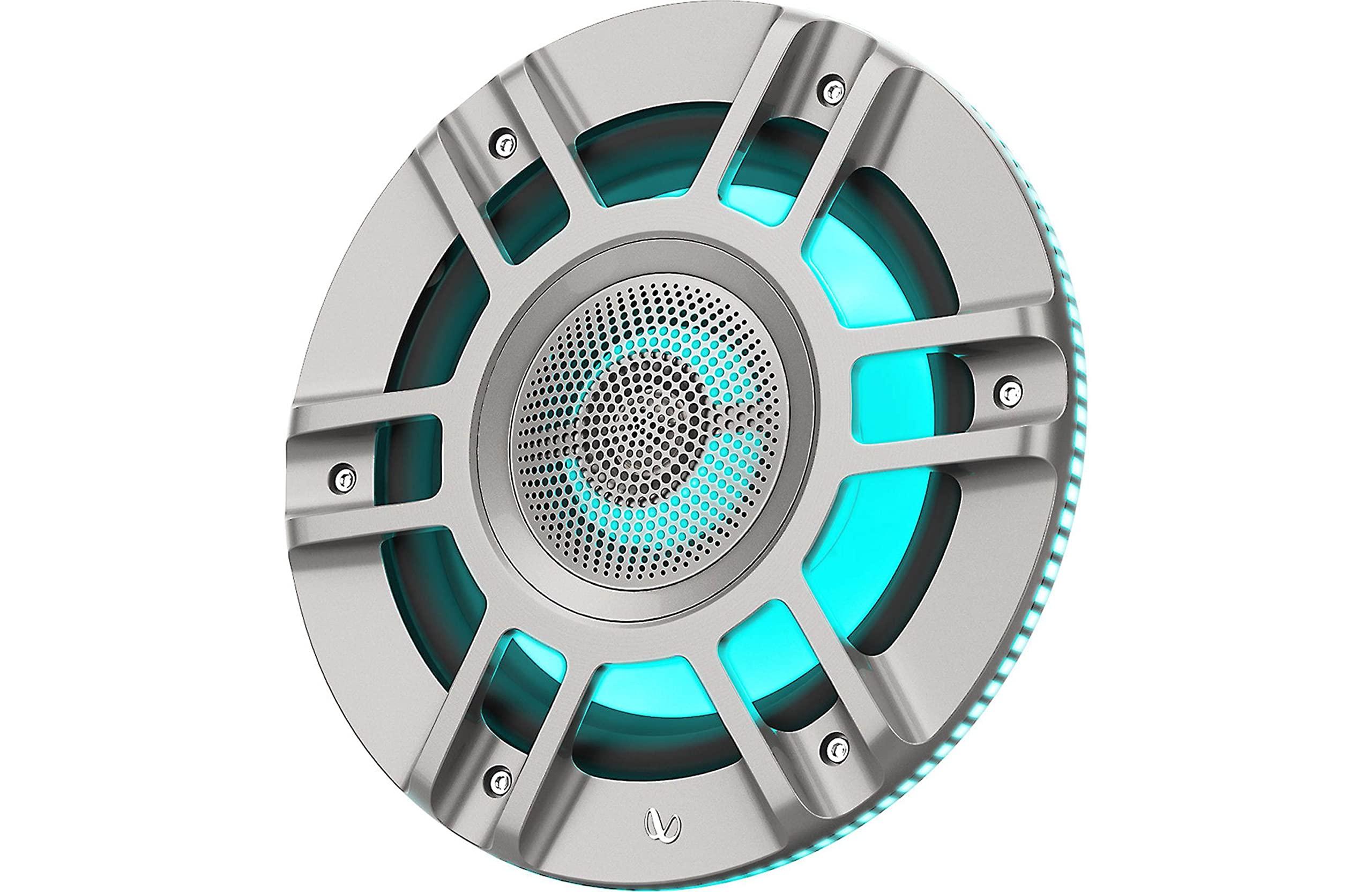 Infinity Infinity Mobile Kappa Marine 8\" 3 Way Premium Marine Speaker RGB Lighting - Titanium Convertible Design/Component mounting (Renewed)