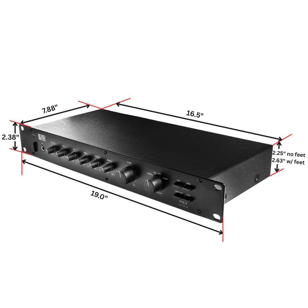 OSD Audio OSD Audio Pre-1 High Definition Preamplifier – Multi Source Select Phono Ready