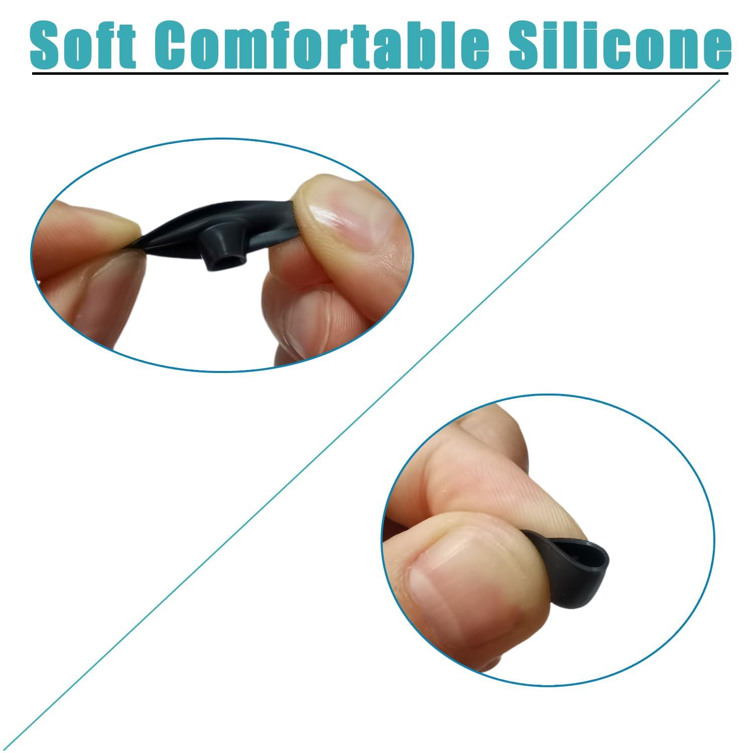 Mijusun Silicone Ear Tips for Beats Studio Buds+Replacement Earbuds Tips for Beats Earbuds/Beats Fit Pro Earbuds 6 Pairs Black