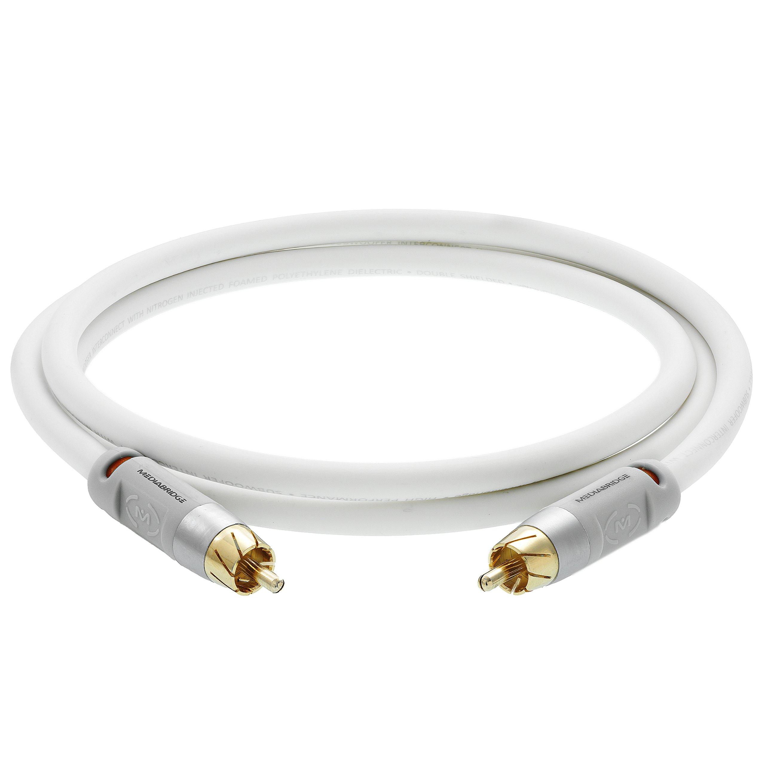 Mediabridge Mediabridge Ultra Series Digital Audio Coaxial Cable (8 Feet) - Dual Shielded with RCA to RCA Gold-Plated Connectors - White