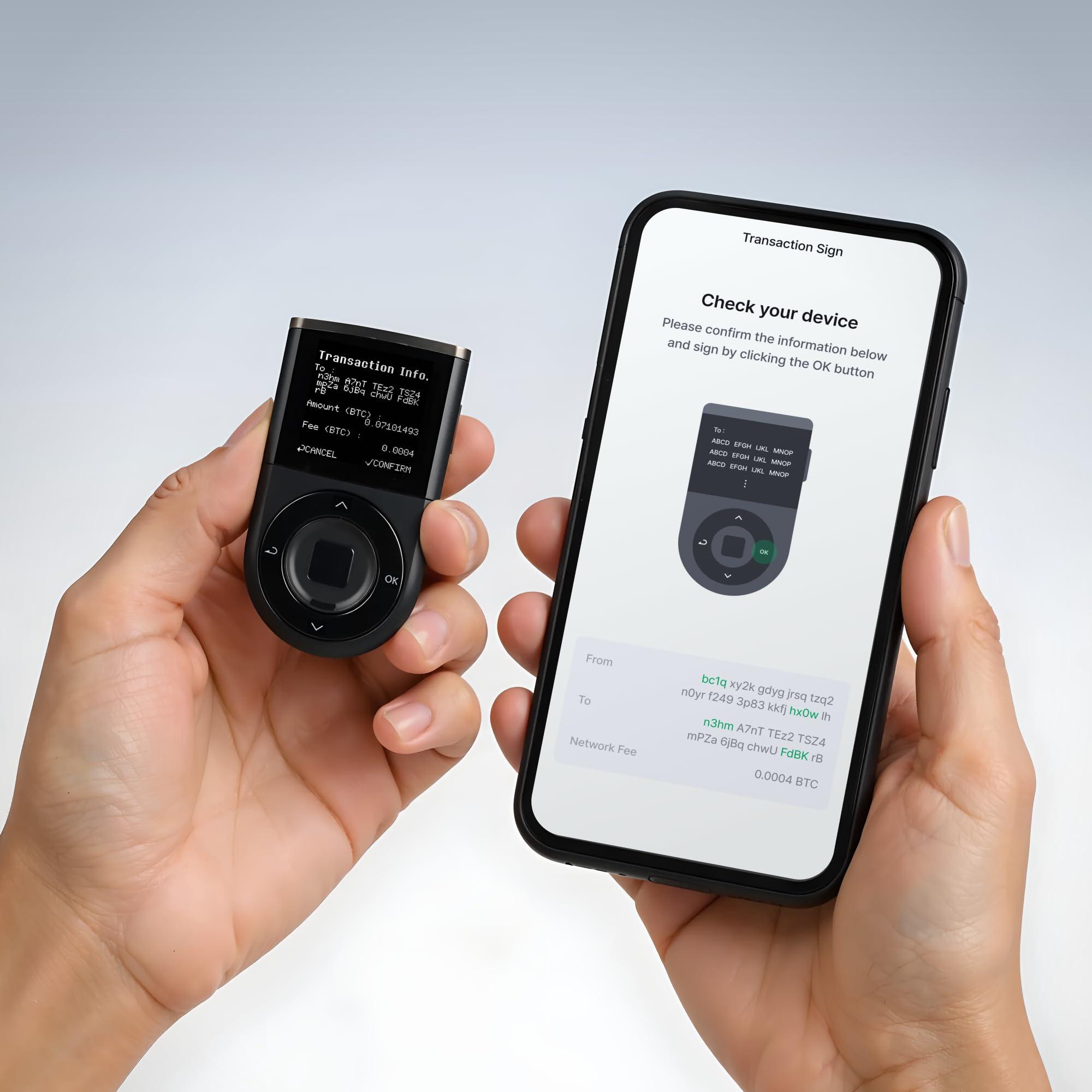 D'CENT D\'CENT Biometric Wallet - Crpyto Hardware Wallet with Fingerprint authentication, 3,000+ Coins & Tokens, NFTs - Seize your crypto future