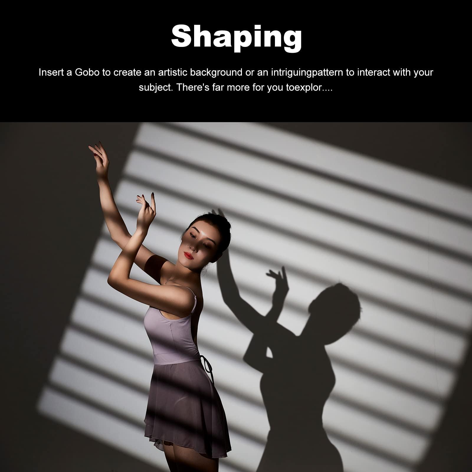 GODOX Godox VSA-19K Spotlight Attachment Kit,Conical Snoot with 19 Projection Lens and 9 Gobos for Bowens Mount Flash Speedlite,Studio Strobe Monolight,Photography LED Light and Video Light