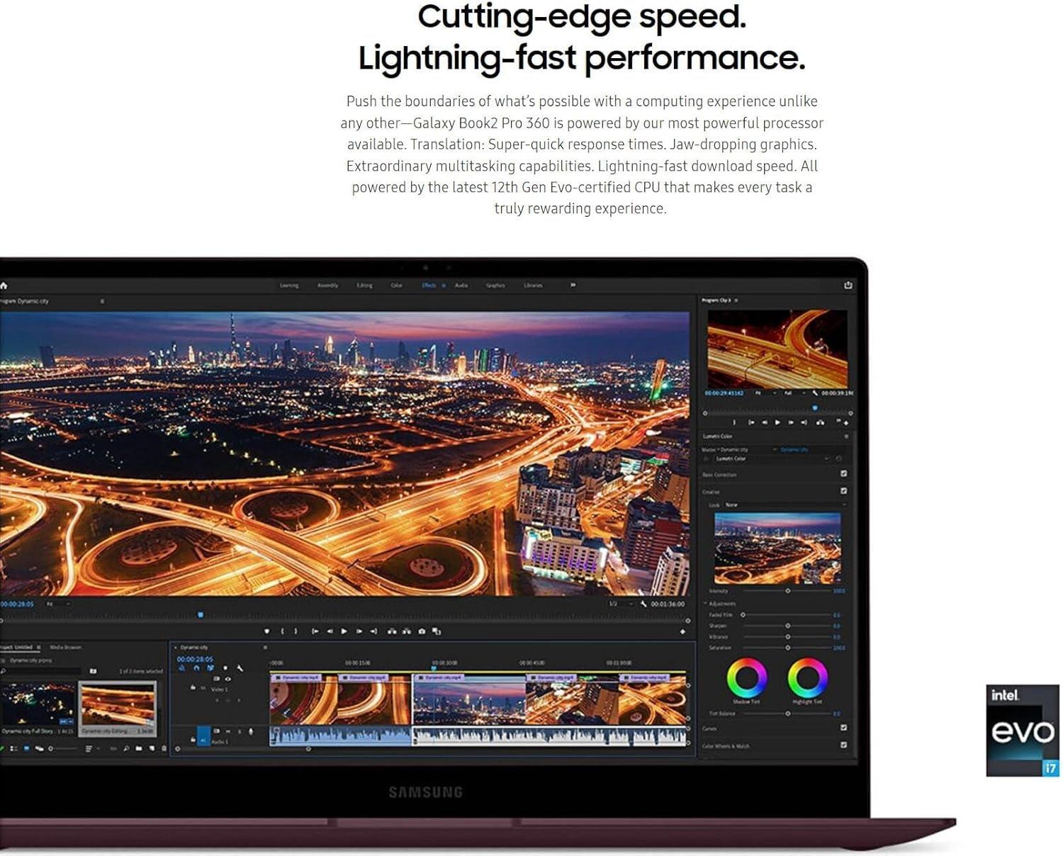 SAMSUNG SAMSUNG Galaxy Book2 Pro 360 2-in-1 Business Laptop, Silver