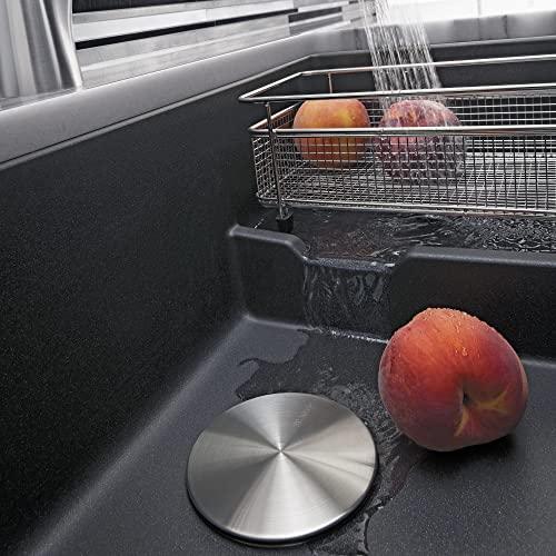 BLANCO BLANCO, Anthracite 519450 PRECIS CASCADE SILGRANIT Undermount Kitchen Sink with Colander