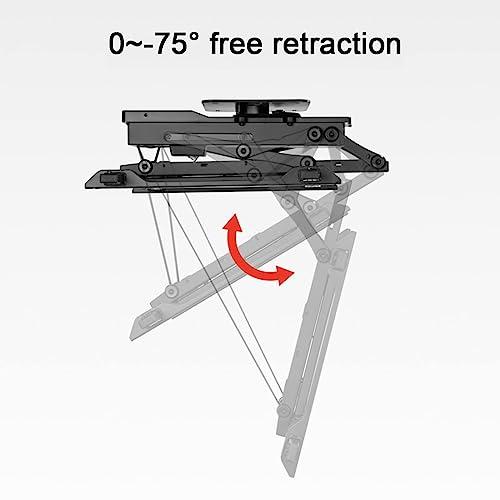 THEGA TV Ceiling Mount Bracket - Motorized Ceiling TV Mount, TV Wall Brackets and Tilt Mount Brackets Fits 32-75 Inch TVs, 90 Left/Right Rotation Electric TV Lift, Electric Ceiling TV Mount