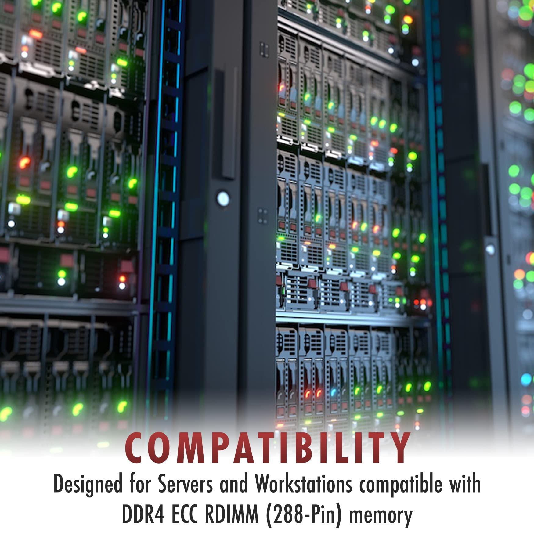 A-Tech A-Tech 32GB Kit (2x16GB) DDR4 2400MHz PC4-19200 ECC RDIMM 2Rx4 Dual Rank 1.2V ECC Registered DIMM 288-Pin Server & Workstation RAM Memory Upgrade Modules (A-Tech Enterprise Series)