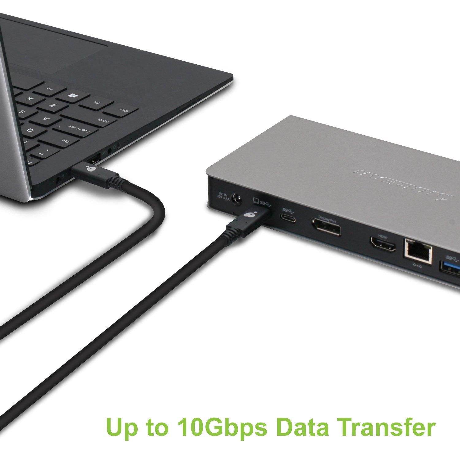 IOGEAR IOGEAR Docking Station USB-C 6-1 Nano Dock Pro Dock, Dual Monitors GUD3C8K2P with USB-C 6Ft Cable and 100W USB-C GaN Charger Adapter Bundle