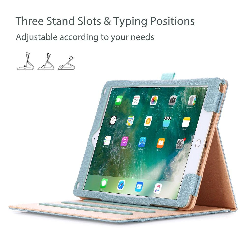 ProCase ProCase for iPad 9.7 Inch iPad 6th/5th Generation Case 2018 2017/iPad Air 2/Air 1 Case, Premium Leather Folio Corner Protection Multi-Angle Viewing Stand Cover with Front Pocket Pen Loop -Teal