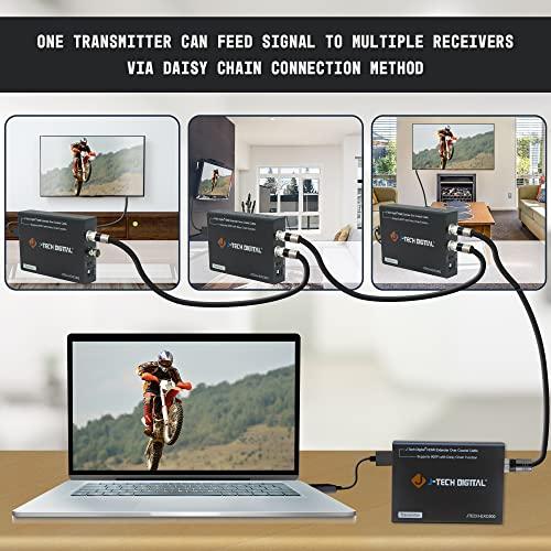 J-Tech Digital J-Tech Digital HDMI Over Coax Coaxial Daisy Chain Extender 900 FT RG6 / RG7 / RG11 1080p for CCTV, DVR, Cable Set Top Box [JTECH-EXC900]