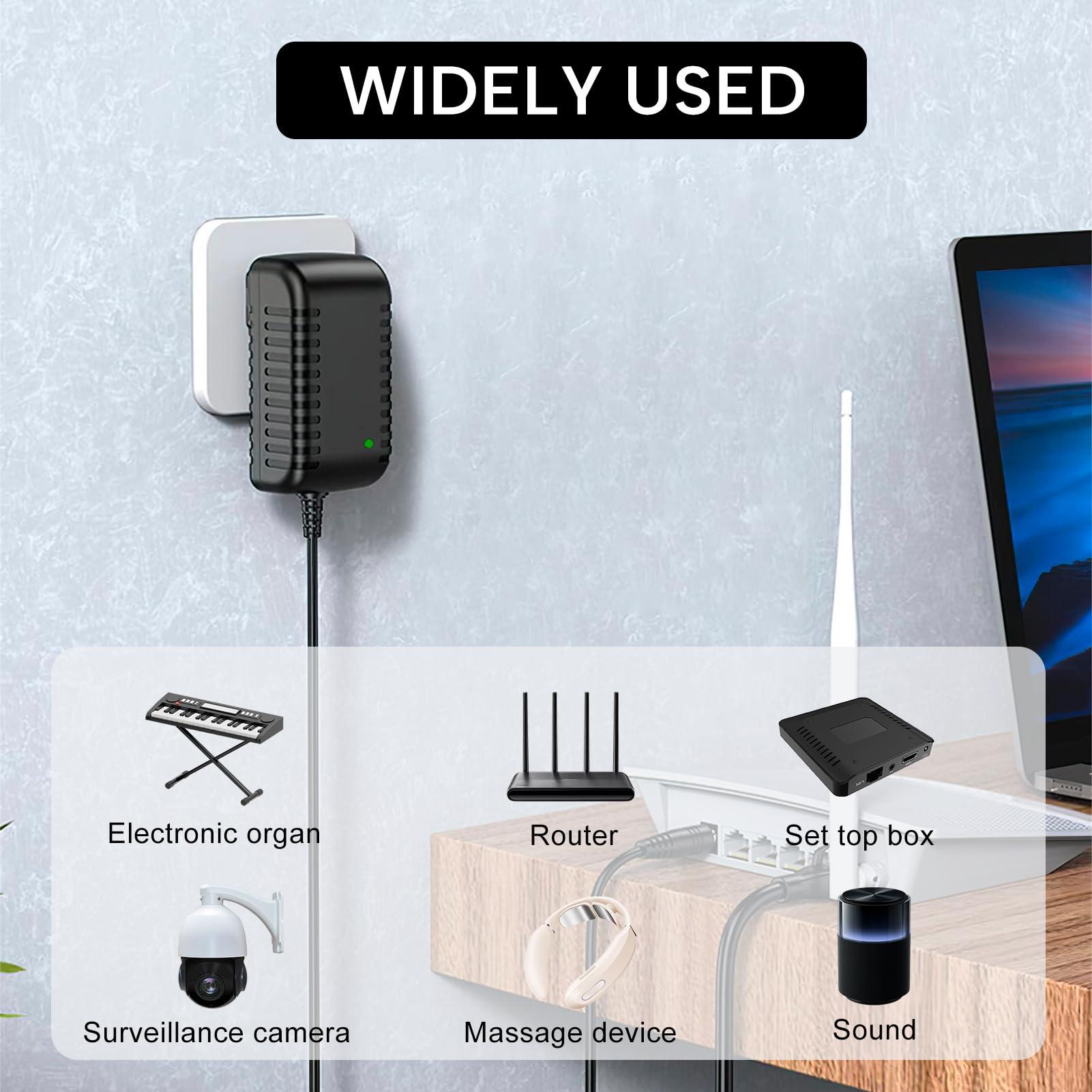 Duoxiate 12V 3A Power Adapter, AC 100-240V to DC 12V Power Supply UK Plug, Compatible with LED Strip Lights, Security Camera, Router, Audio, ADSL Cats, 5.5mm x 2.5mm Jack, Wall Charger for Home and Office Use