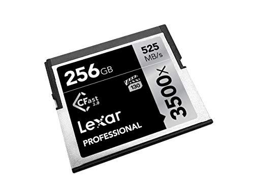 Lexar Lexar Professional 3500x 256GB CFast 2.0 Card, Up to 525MB/s Read, for Cinematographer, Filmmaker, Content Creator (LC256CRBNA3500)