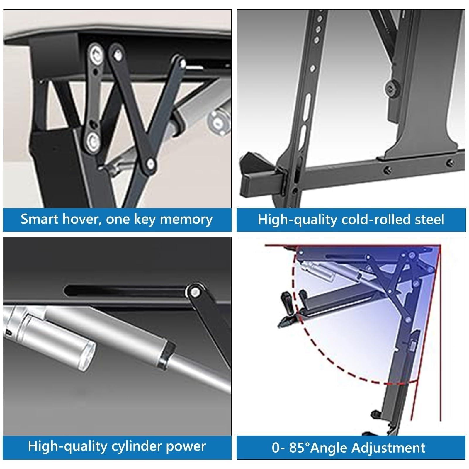 ZJYSMH tv wall mount,wall mount tv bracket, Motorised TV Bracket - 0-85 Flip Down, Hidden Drop Down TV Lift, Motorized Flip Down TV Roof Ceiling Mount, Fits 50-90 Inch TVs (Size : Min250~max600mm) ( Size :