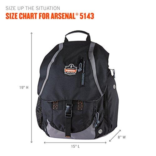 Ergodyne Ergodyne Arsenal 5143 Backpack, Padded Shoulder Straps, Rucksack Design for Maximum Storage, Black
