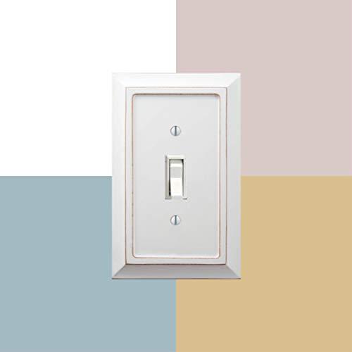 AMERELLE Amerelle 4040DDW Savannah Wallplate, 1 Duplex, Distressed White
