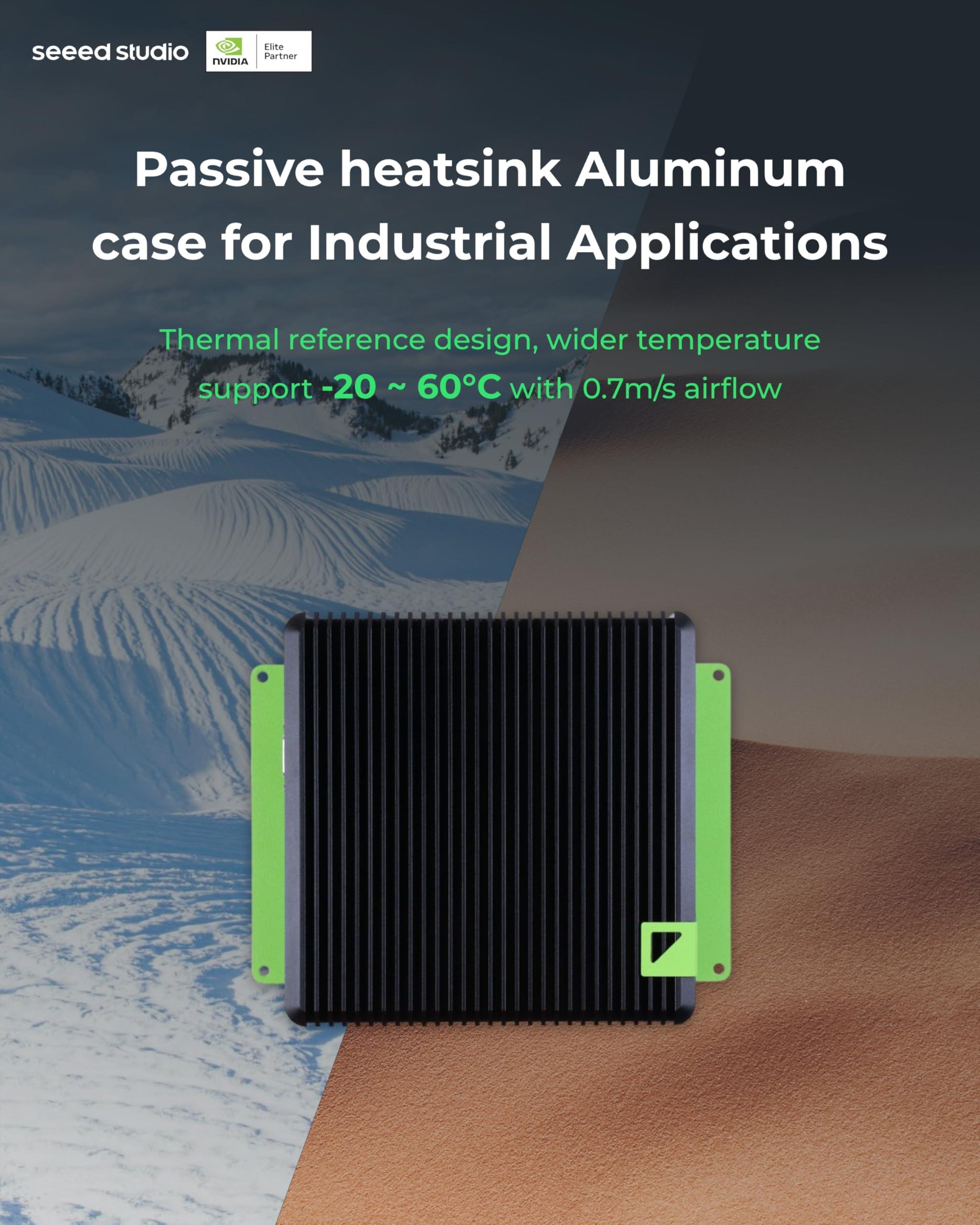 seeed studio seeed studio reComputer Industrial J4011- Fanless Edge AI Device with Jetson Orin NX 8GB Module