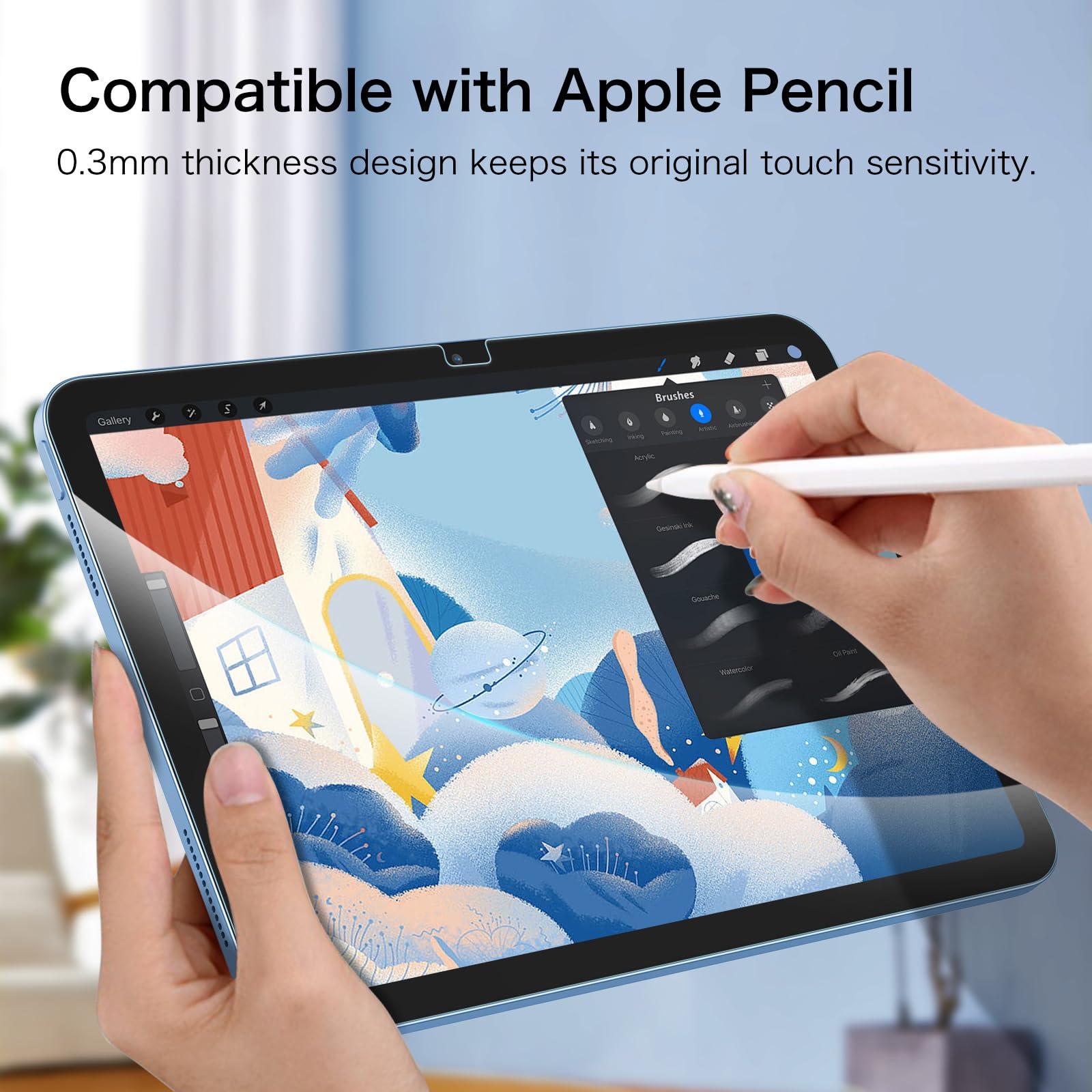 FINTIE Fintie Hybrid Clear Case for iPad (A16) 11th Generation 11 Inch (2025), iPad 10th Generation 10.9 Inch 2022 Bundle with 2 Pack Fintie Tempered Glass Screen Protector