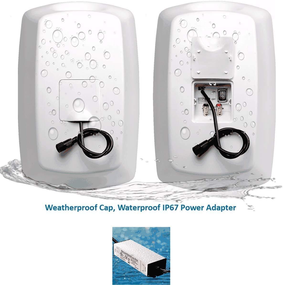 OSD Audio OSD Audio 5.25\" Wireless Bluetooth Outdoor Patio Speaker Architectural Stereo Pair White BTP525 Long Range