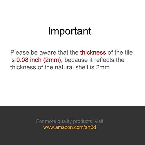 Art3d Art3d Mother of Pearl Shell Mosaic Tile for Kitchen Backsplash/Shower Wall Tile, 12" x 12" Groutless Subway