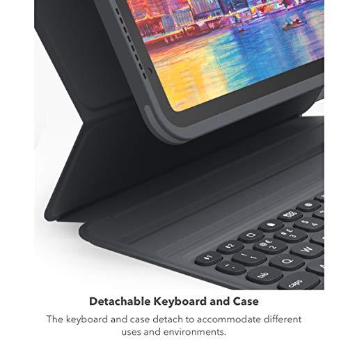 ZAGG ZAGG Pro Keys Detachable Case and Wireless Keyboard for Apple iPad Pro 12.9, Multi-Device Bluetooth Pairing, Backlit Laptop-Style Keys, Apple Pencil Holder, 6.6ft Drop Protection - Charcoal
