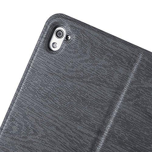 BPC Black Durable Lightweight Leatherette iPad Pro 9.7 Case with Tempered Privacy Screen Glass